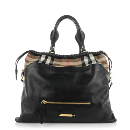 Burberry Calfskin House Check Big Crush Black 1 of 10