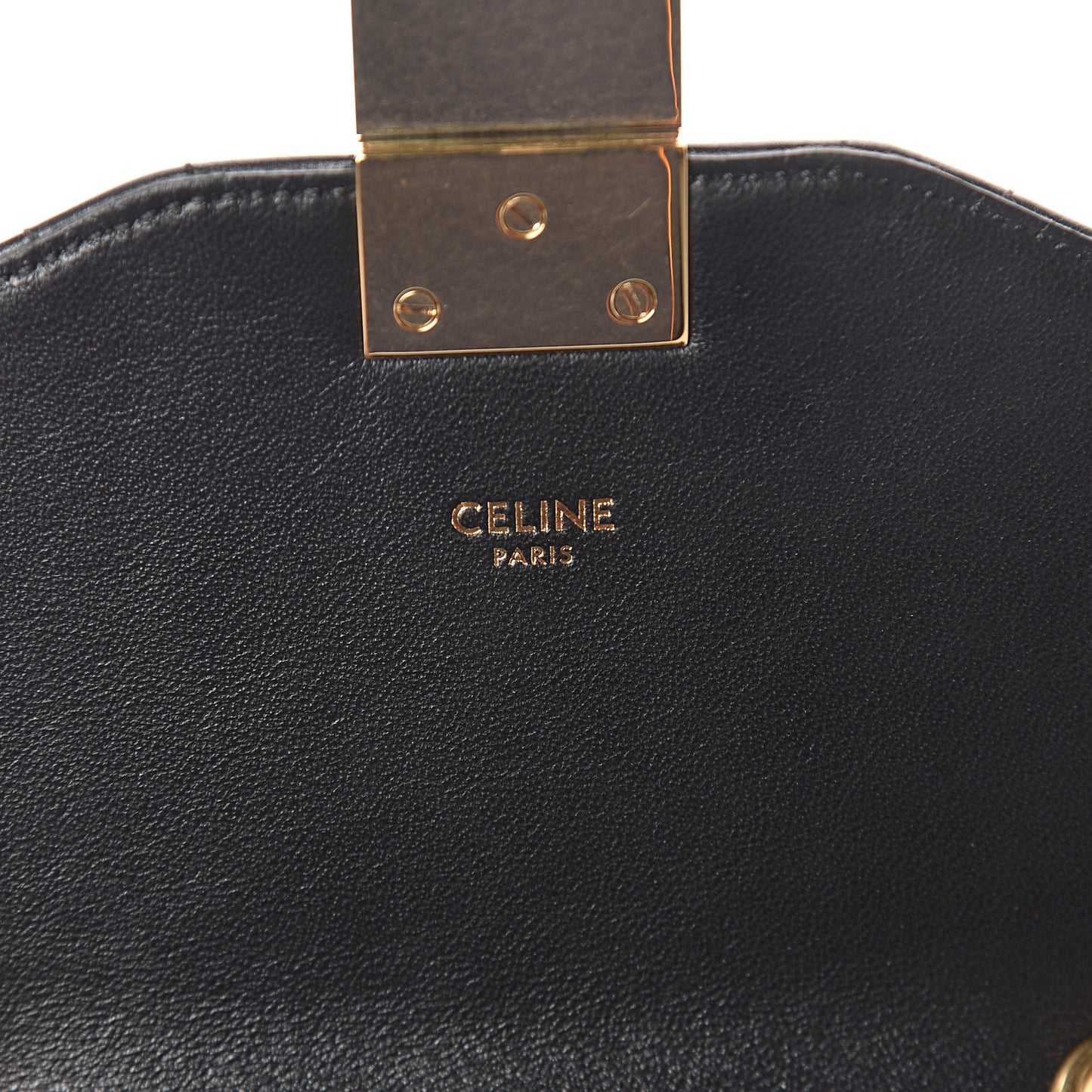 Calfskin Quilted Small C Bag Black