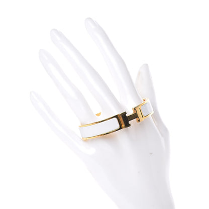 Hermes Enamel Narrow Clic Clac H Bracelet PM White 2 of 6