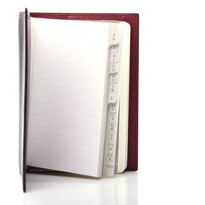 Hermes Courchevel Globe Trotter PM Agenda Cover Black Rouge Vif 6 of 9