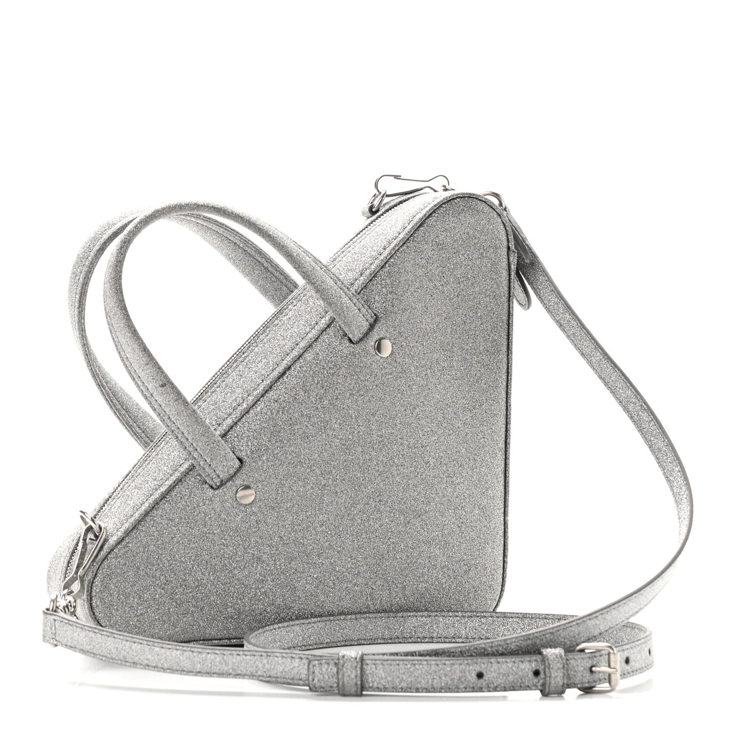 Glitter XS Triangle Duffle Argent Black