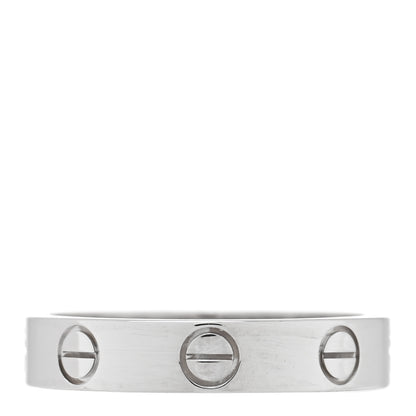 Cartier 18K White Gold 3.5mm LOVE Wedding Band Ring 50 5.5 3 of 4