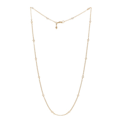 David Yurman 18K Yellow Gold Freshwater Pearl Cable Collectibles Station Necklace 2 of 3