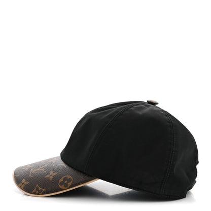 Louis Vuitton Polyester Silk Monogram LV Get Ready Cap M Black 4 of 8