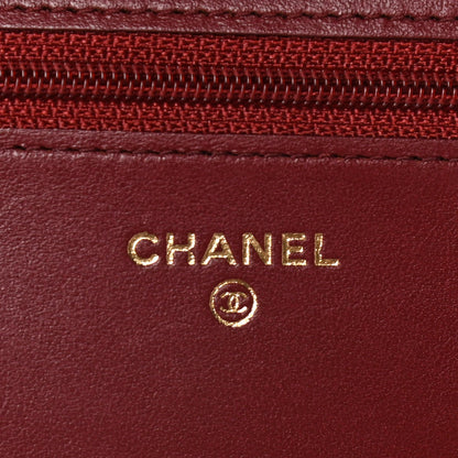 Chanel Caviar Quilted Boy Wallet On Chain WOC Red 6 of 16