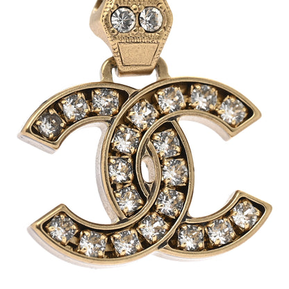 Chanel Crystal CC Pendant Necklace Gold 5 of 7