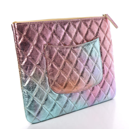 Chanel Metallic Goatskin Quilted Medium 2.55 Reissue Cosmetic Case Multicolor 2 of 8