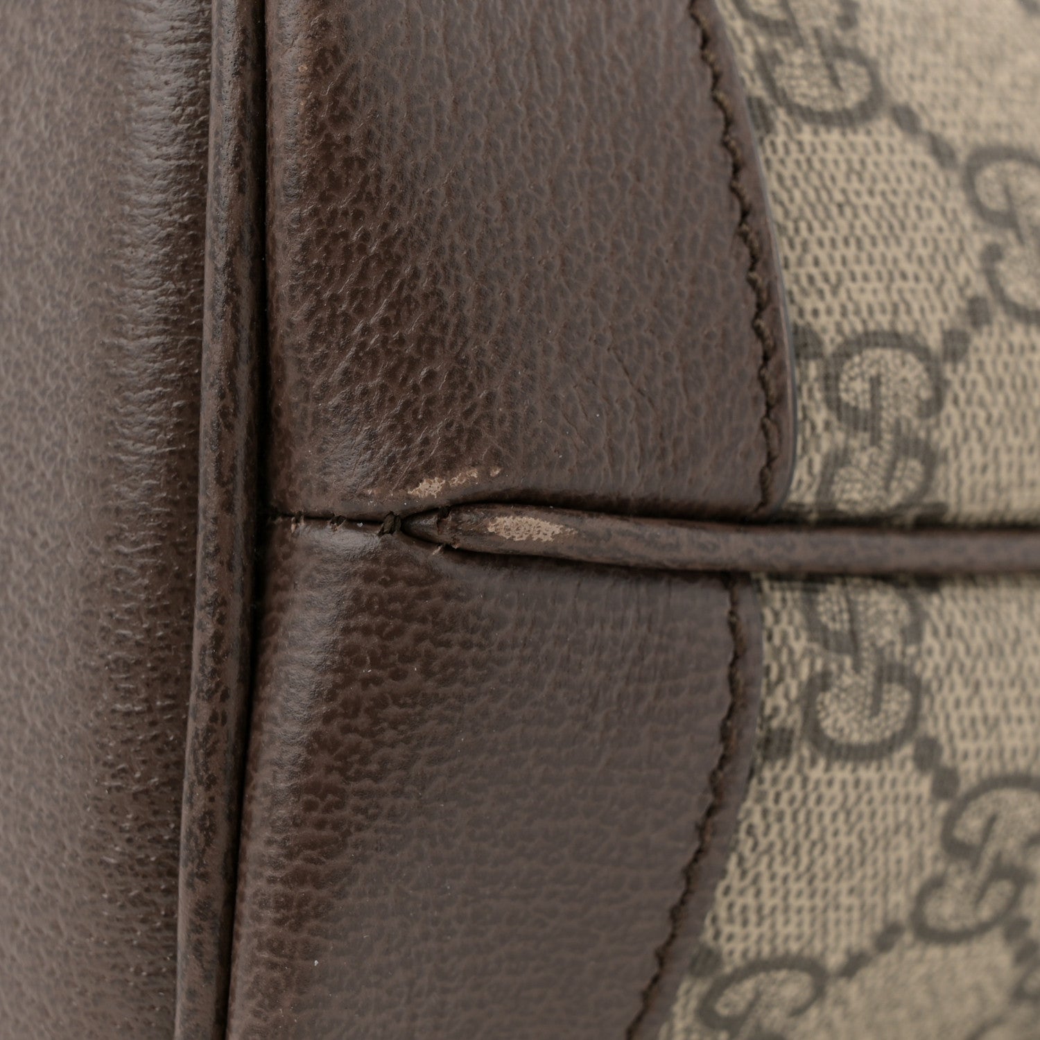 Gucci GG Supreme Monogram Textured Calfskin Small Ophidia Shoulder Tote Bag Beige Ebony New Acero 11 of 12