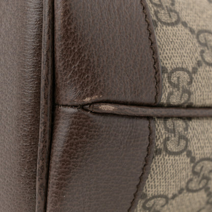 Gucci GG Supreme Monogram Textured Calfskin Small Ophidia Shoulder Tote Bag Beige Ebony New Acero 11 of 12