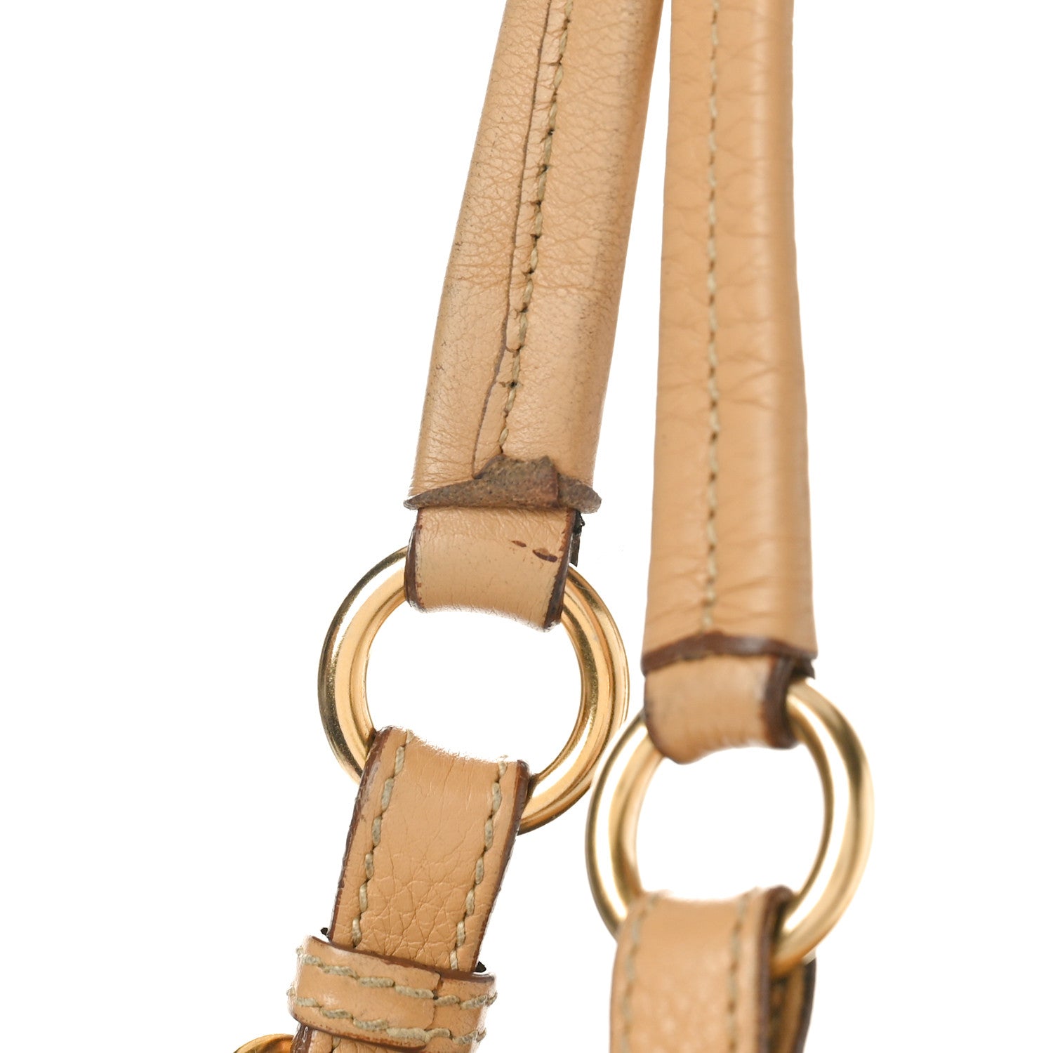 Prada Vitello Daino Studded Hobo Sabbia 15 of 15