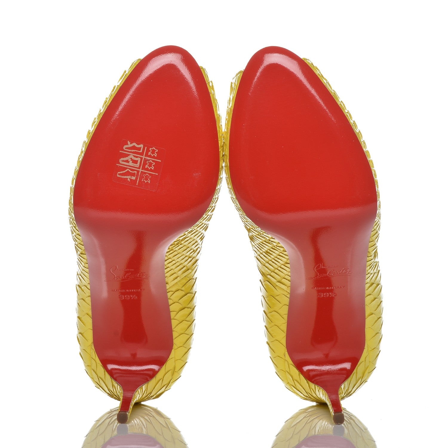 Christian Louboutin Python New Very Prive 120 Pumps 39.5 Yellow 5 of 7