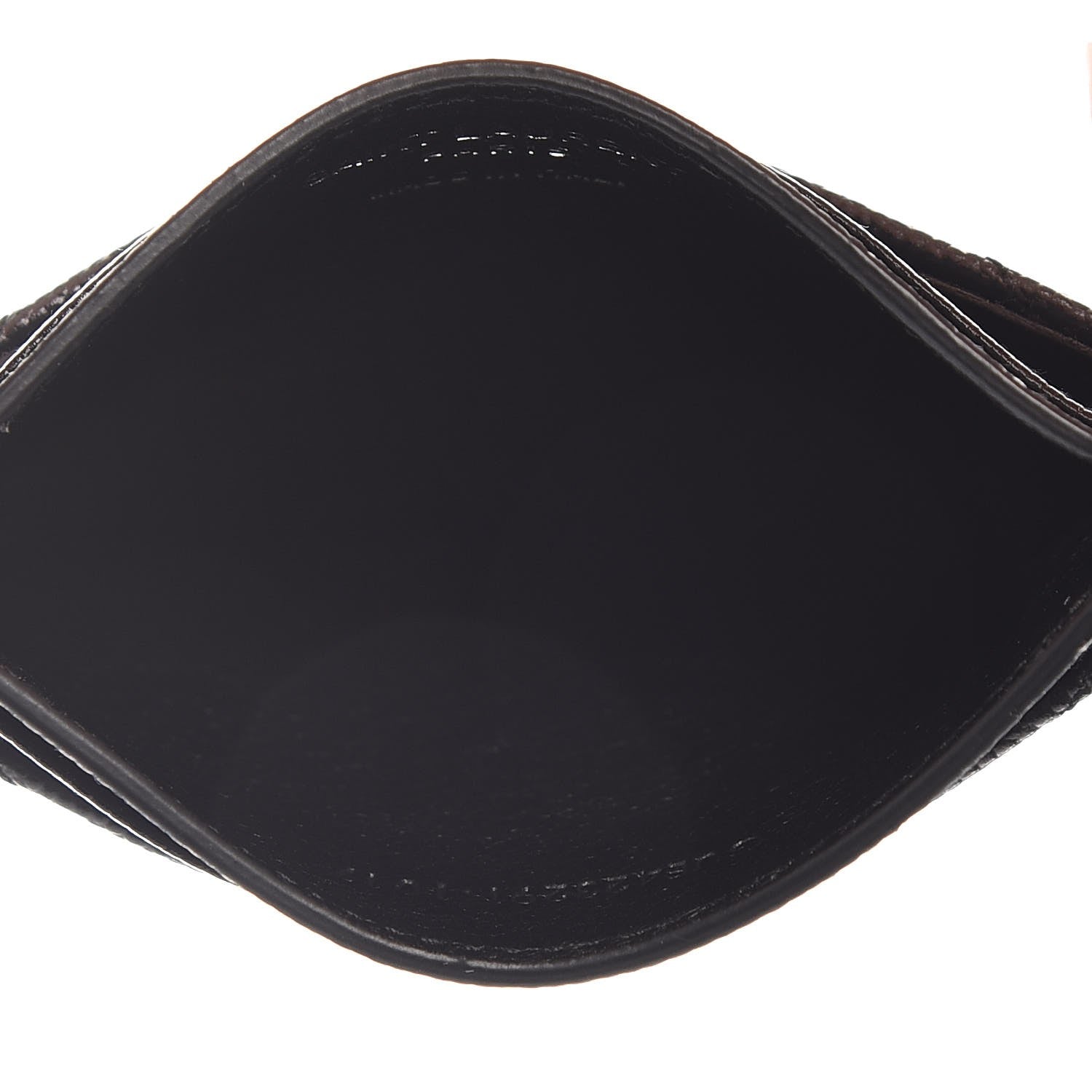 Saint Laurent Grain De Poudre Matelasse Chevron Monogram Credit Card Case Black 5 of 8