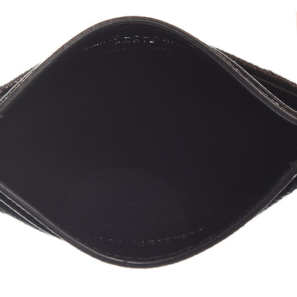 Saint Laurent Grain De Poudre Matelasse Chevron Monogram Credit Card Case Black 5 of 8