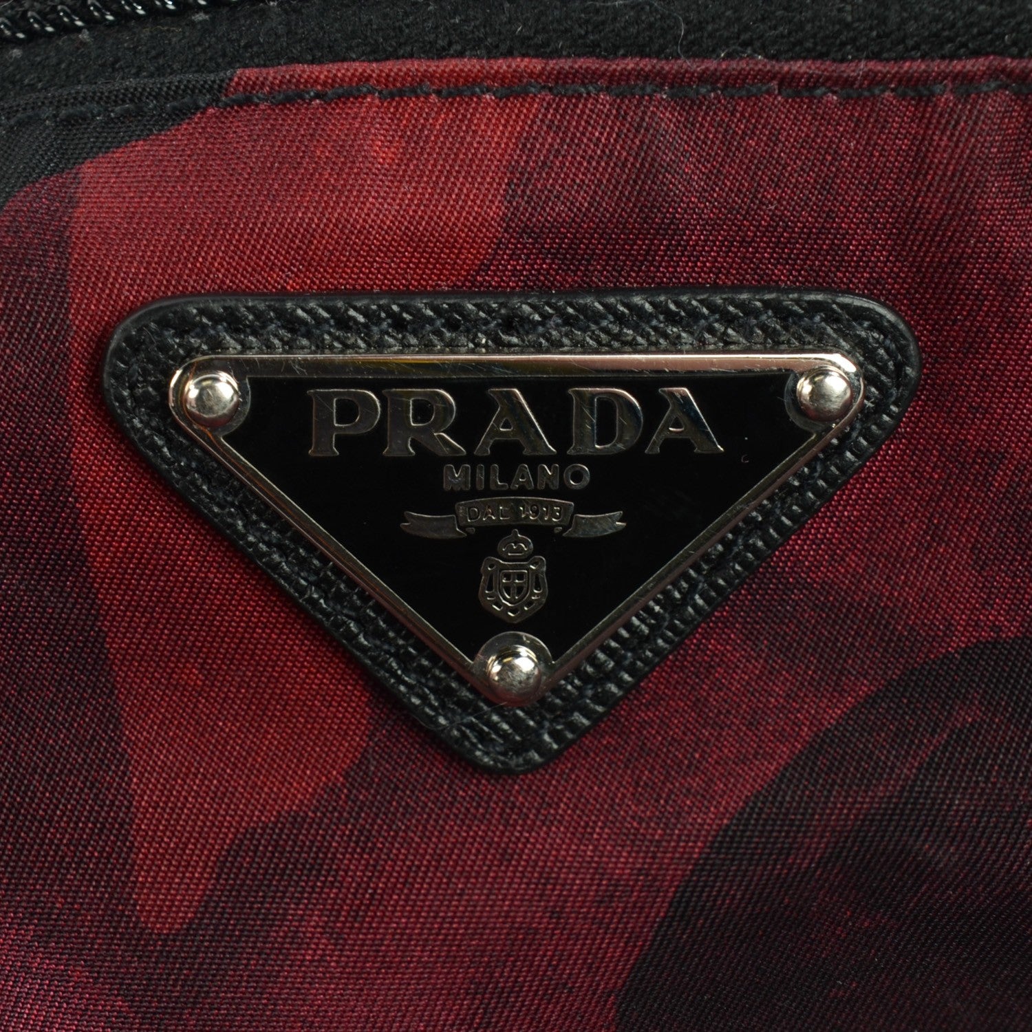 Prada Tessuto Nylon Camouflage Print Flat Messenger Bag Bordeaux 2 of 10