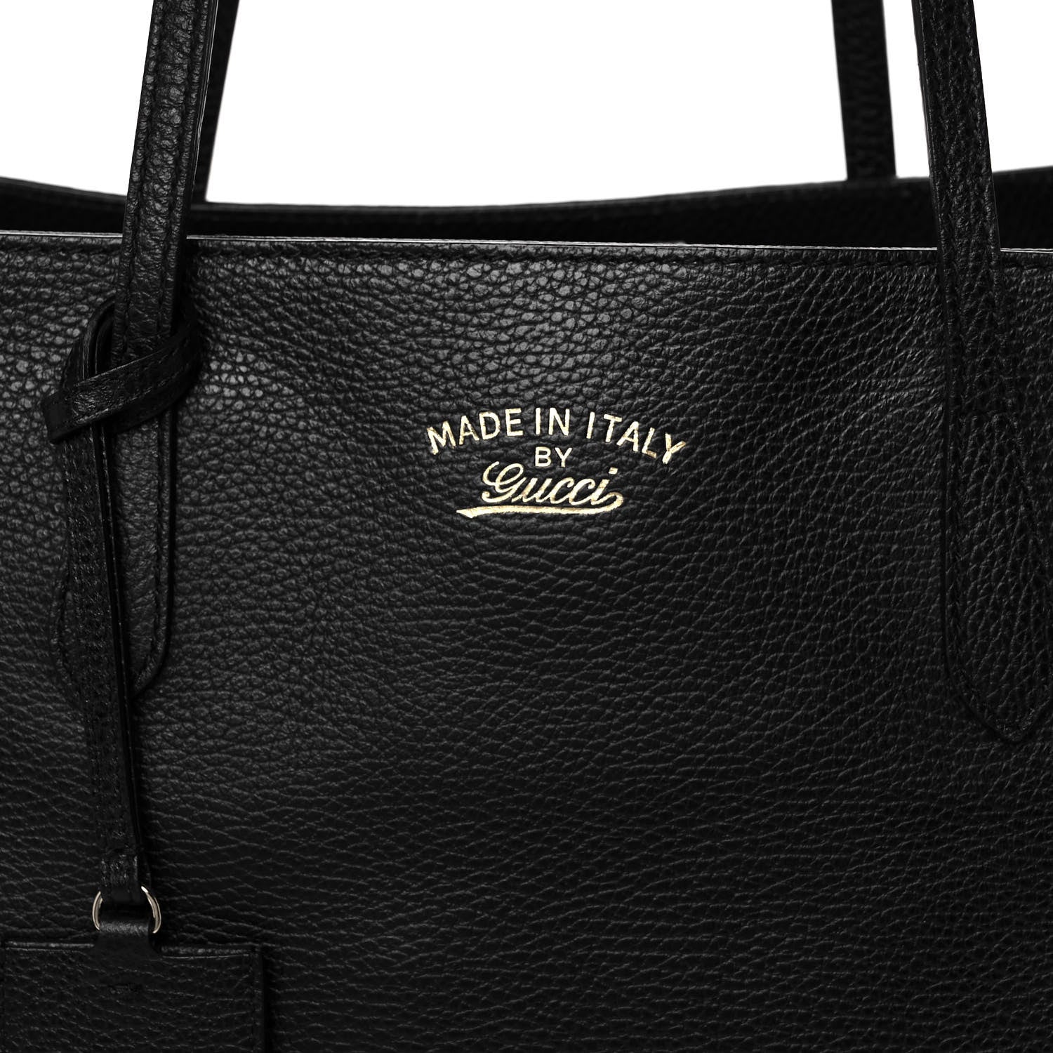 Gucci Pebbled Calfskin Medium Swing Tote Black 12 of 16