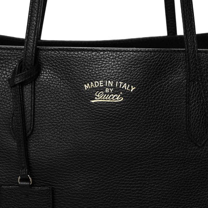 Gucci Pebbled Calfskin Medium Swing Tote Black 12 of 16