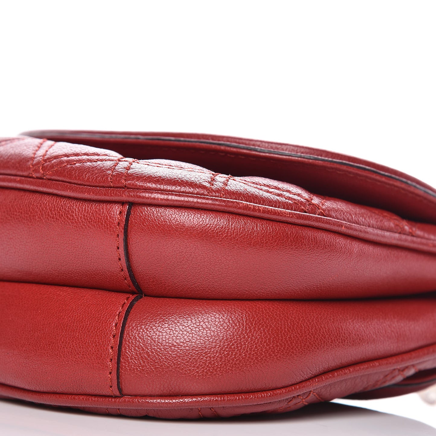 Lambskin Quilted Mini Cooper Crossbody Red