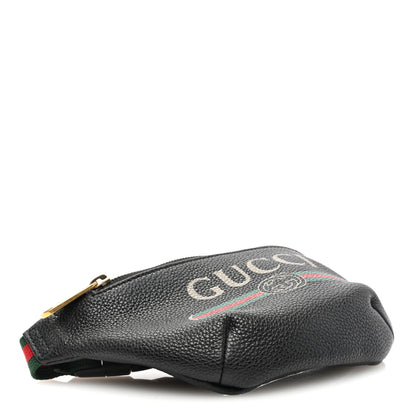 Gucci Grained Calfskin Small Logo Belt Bag Black 4 of 10