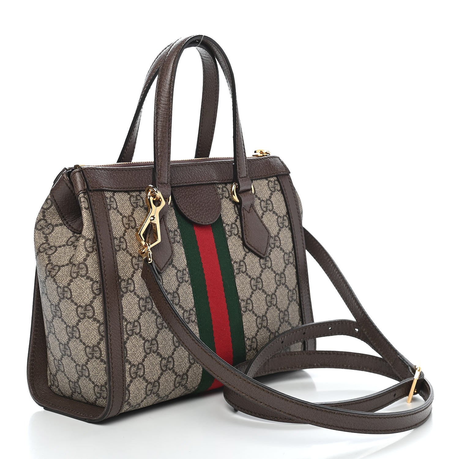 Gucci GG Supreme Monogram Small Ophidia Tote Bag Brown 3 of 10