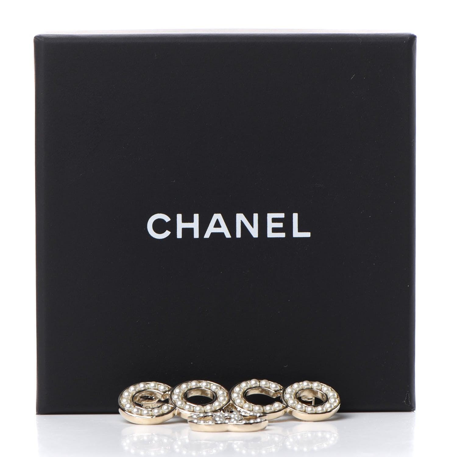 Chanel Pearl Coco Brooch Gold 5 of 5