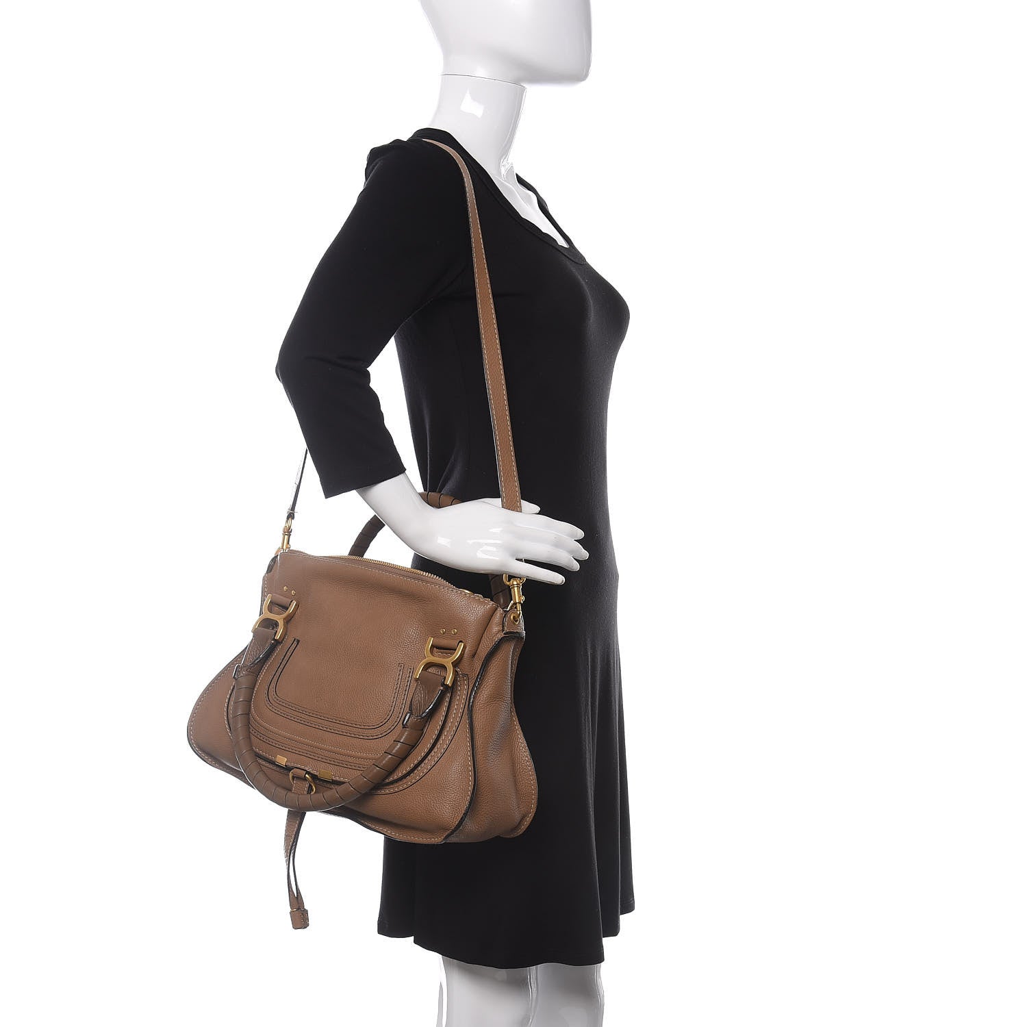 Chloe Calfskin Medium Marcie Satchel Nut 2 of 9