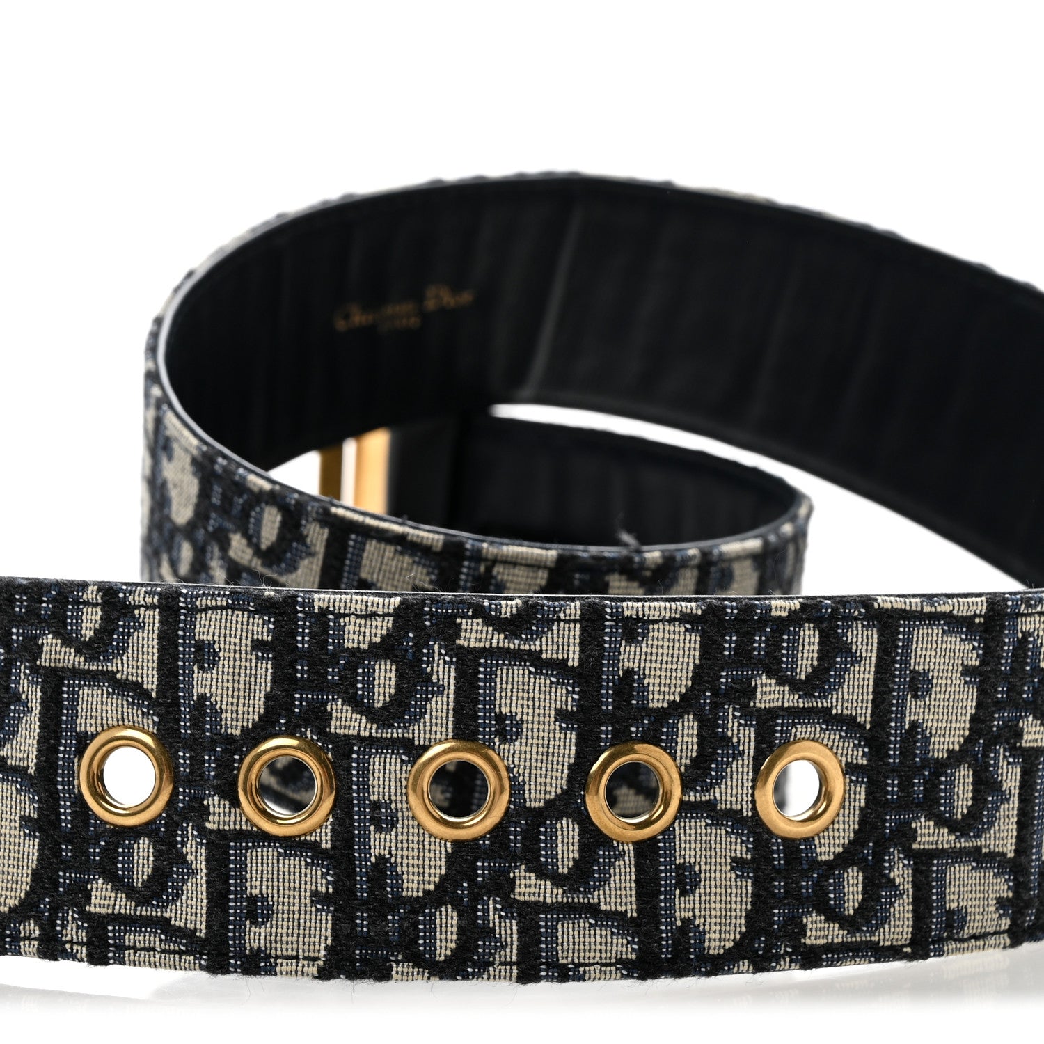 Christian Dior Oblique Diorquake Belt 80 32 Blue Multi 3 of 8