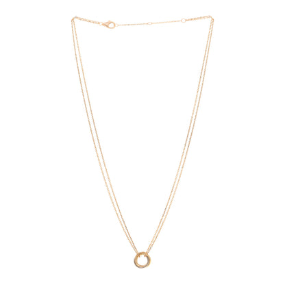 Cartier 18K Pink Yellow White Gold Trinity Double Chain Pendant Necklace 3 of 5