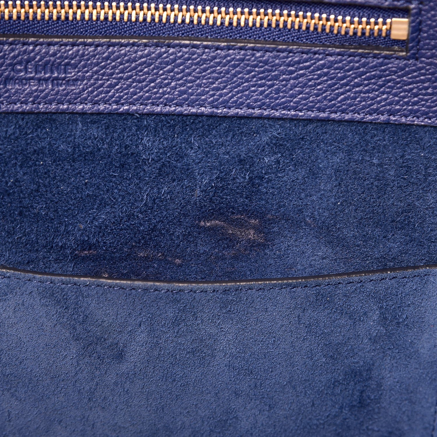 Celine Soft Grained Calfskin Small Belt Cabas Phantom Indigo 9 of 10