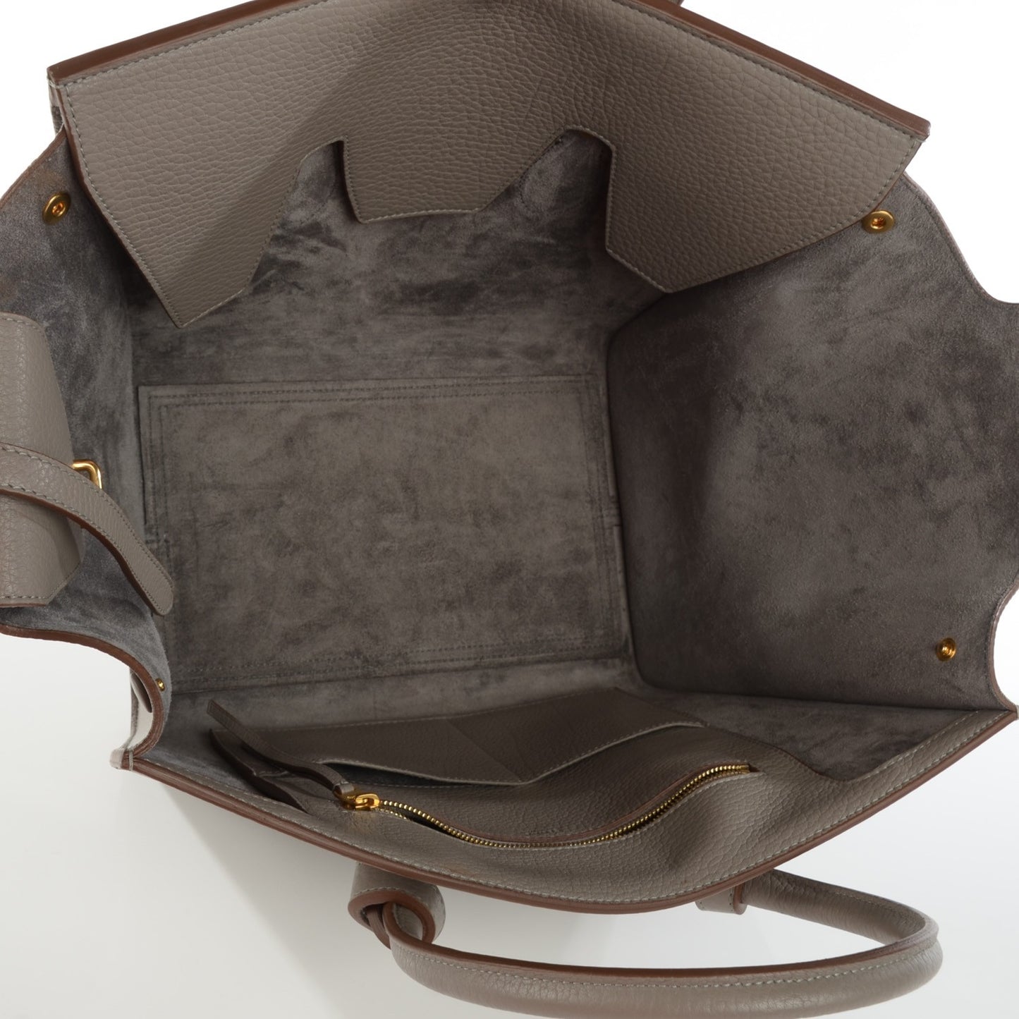 Crisped Calfskin Small Tie Knot Tote Medium Grey