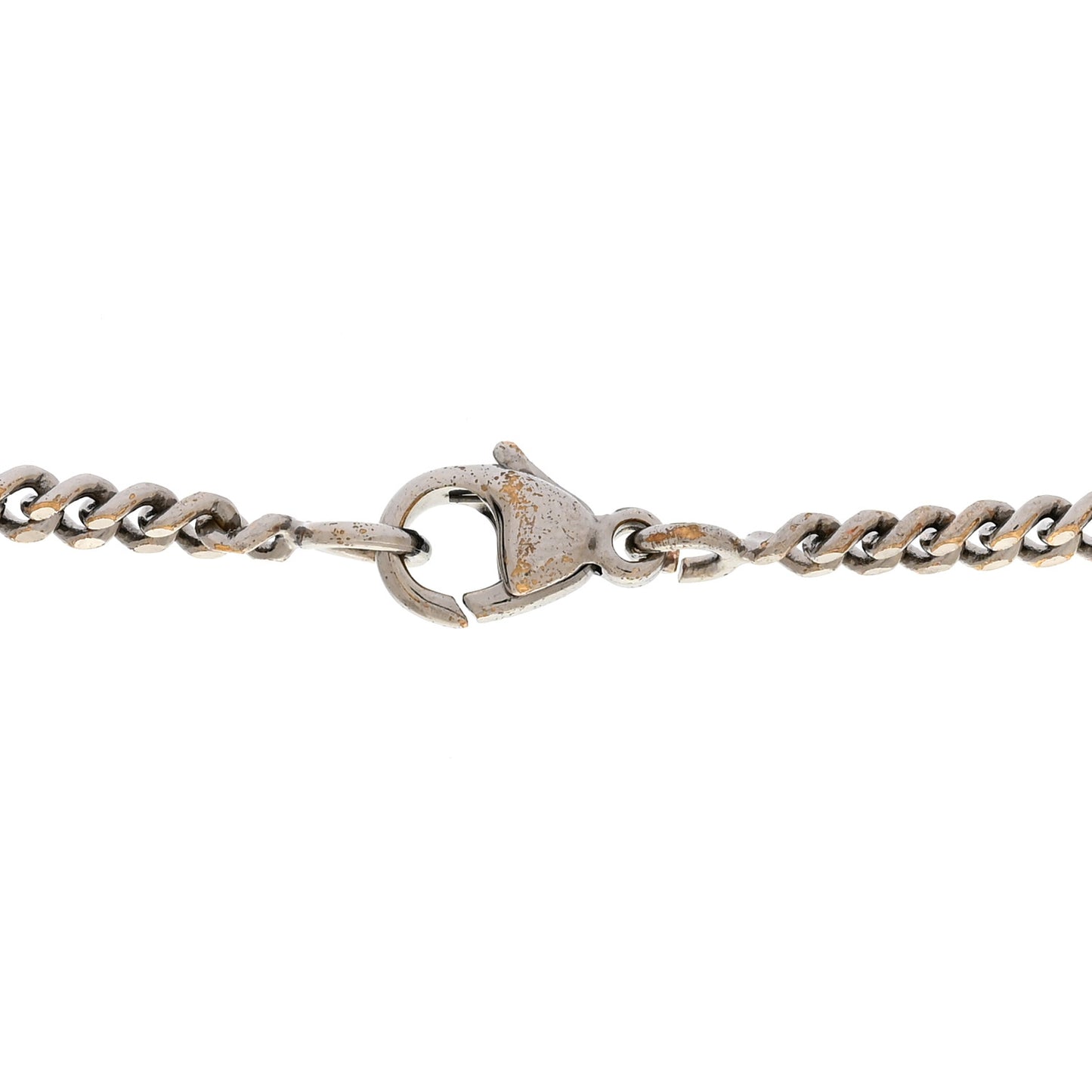 Crystal CC Pendant Necklace Silver