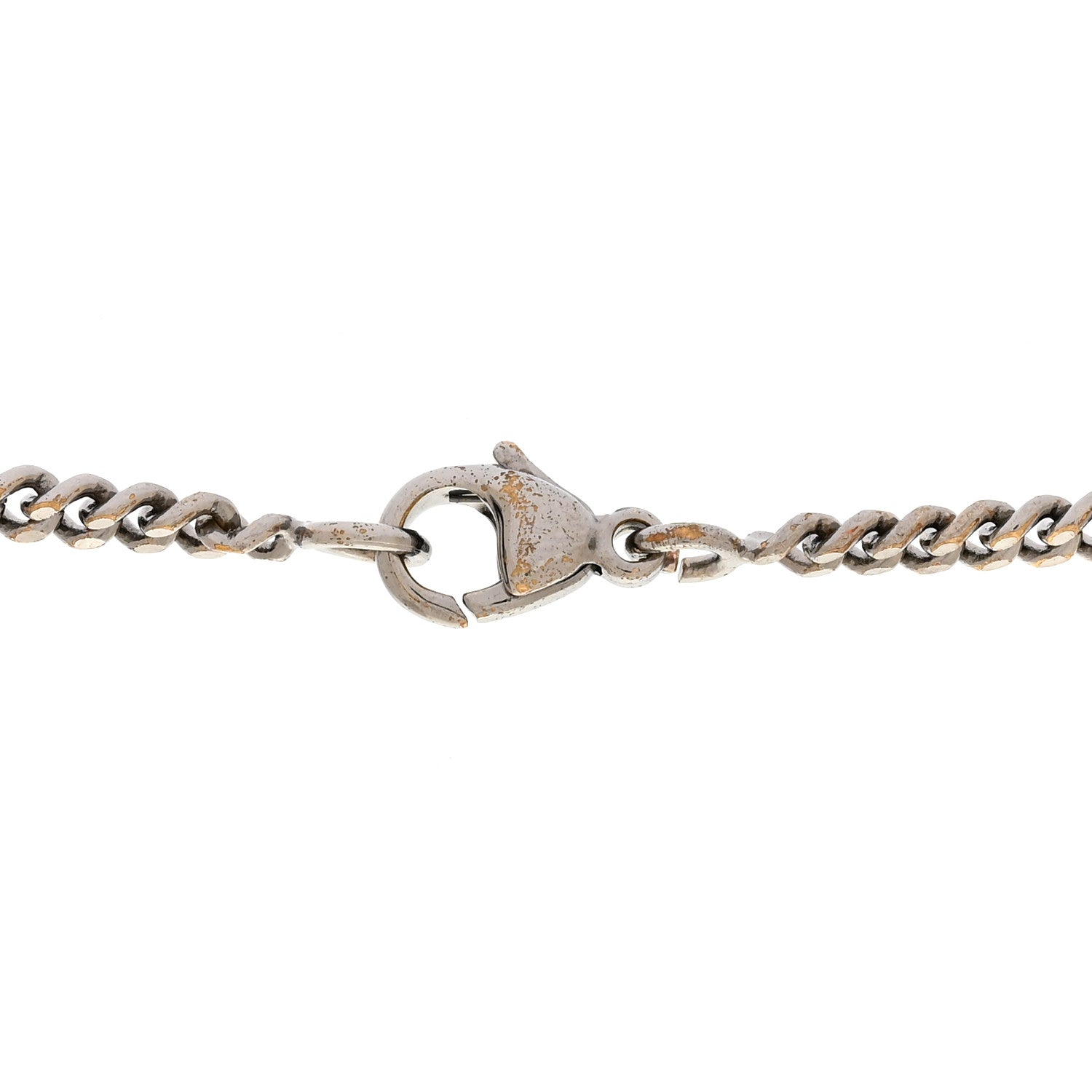 Chanel Crystal CC Pendant Necklace Silver 6 of 6