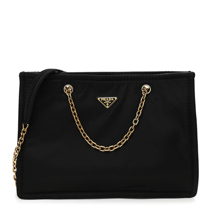 Prada Tessuto Nylon Chain Tote Black 1 of 11