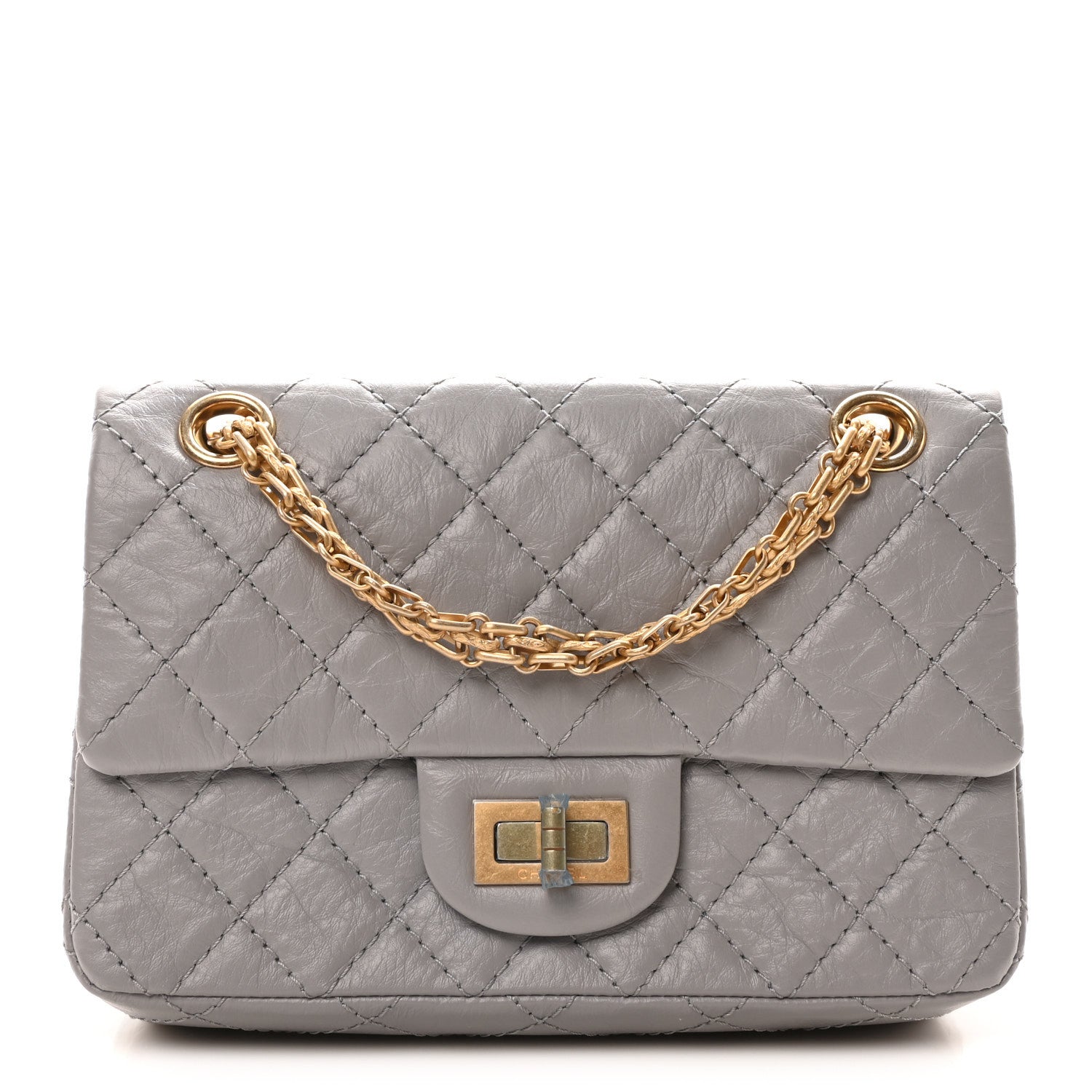 Chanel Aged Calfskin Quilted 2.55 Reissue Mini Flap Grey 1 of 11