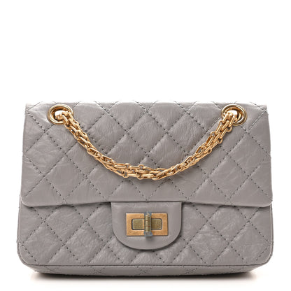 Chanel Aged Calfskin Quilted 2.55 Reissue Mini Flap Grey 1 of 11