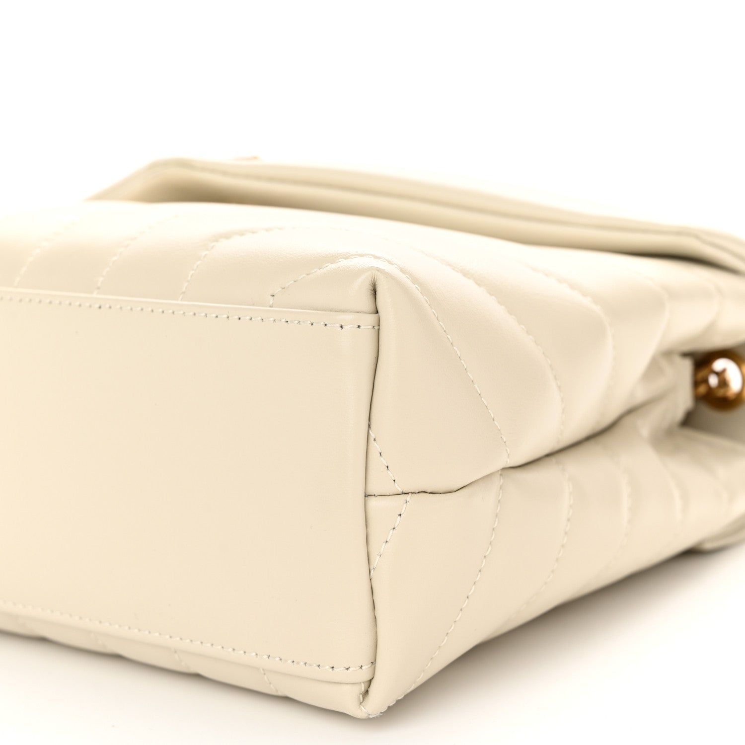 Saint Laurent Calfskin Y Quilted Monogram Small Loulou Chain Satchel Crema Soft 10 of 11