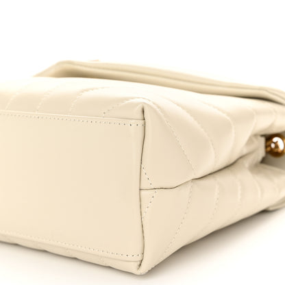 Saint Laurent Calfskin Y Quilted Monogram Small Loulou Chain Satchel Crema Soft 10 of 11