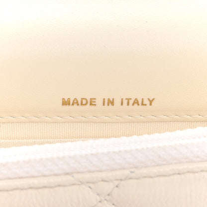 Chanel Calfskin Quilted Maxi Pearls Clutch With Chain White 7 of 13