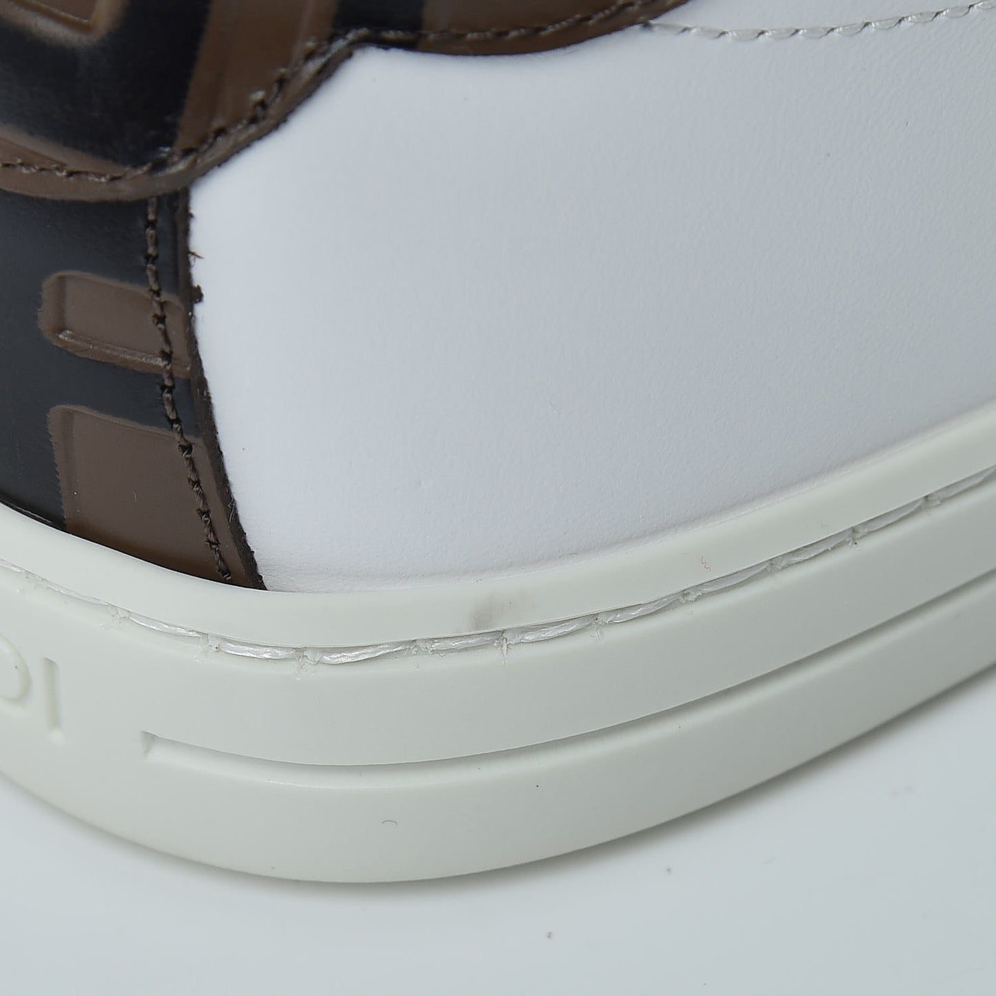 Vitello FF Embossed Womens Slip On Sneakers 37 Ultra White Maya Black