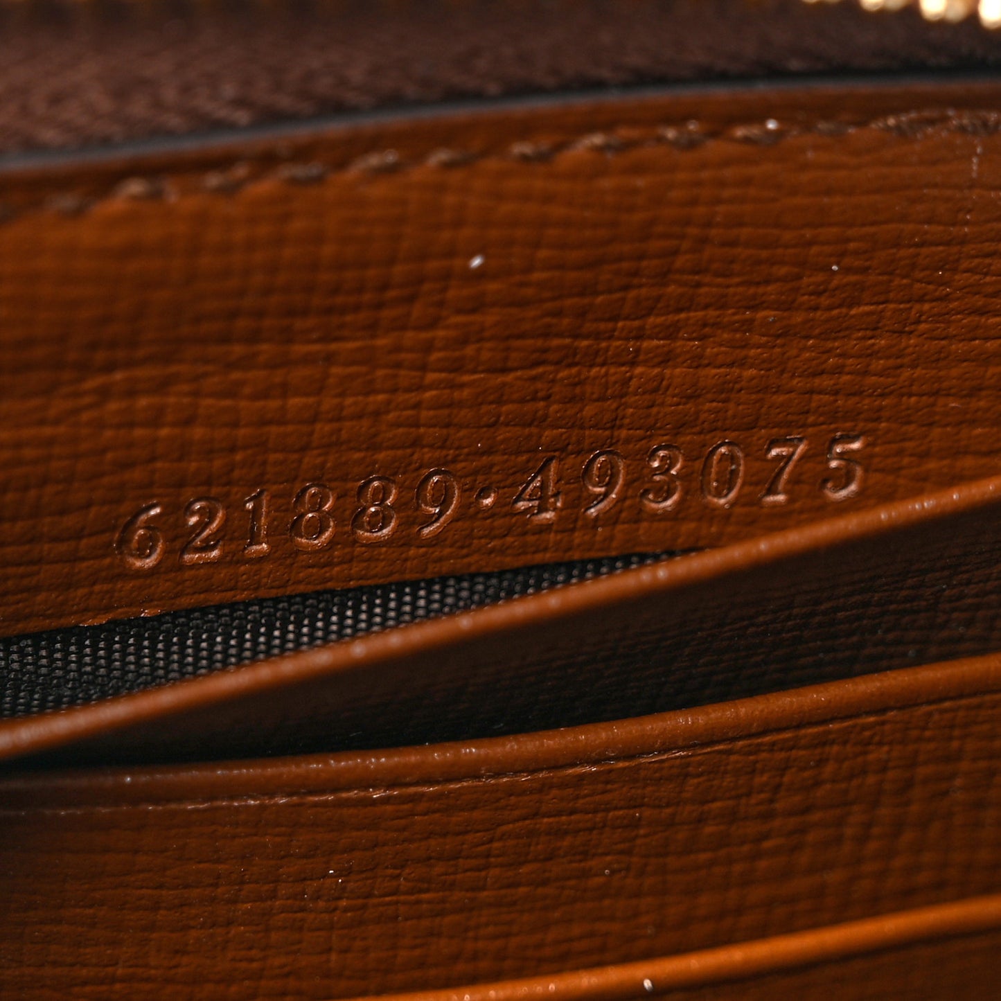 GG Supreme Monogram Azalea Calfskin Horsebit 1955 Zip Around Wallet Beige Ebony Brown Sugar