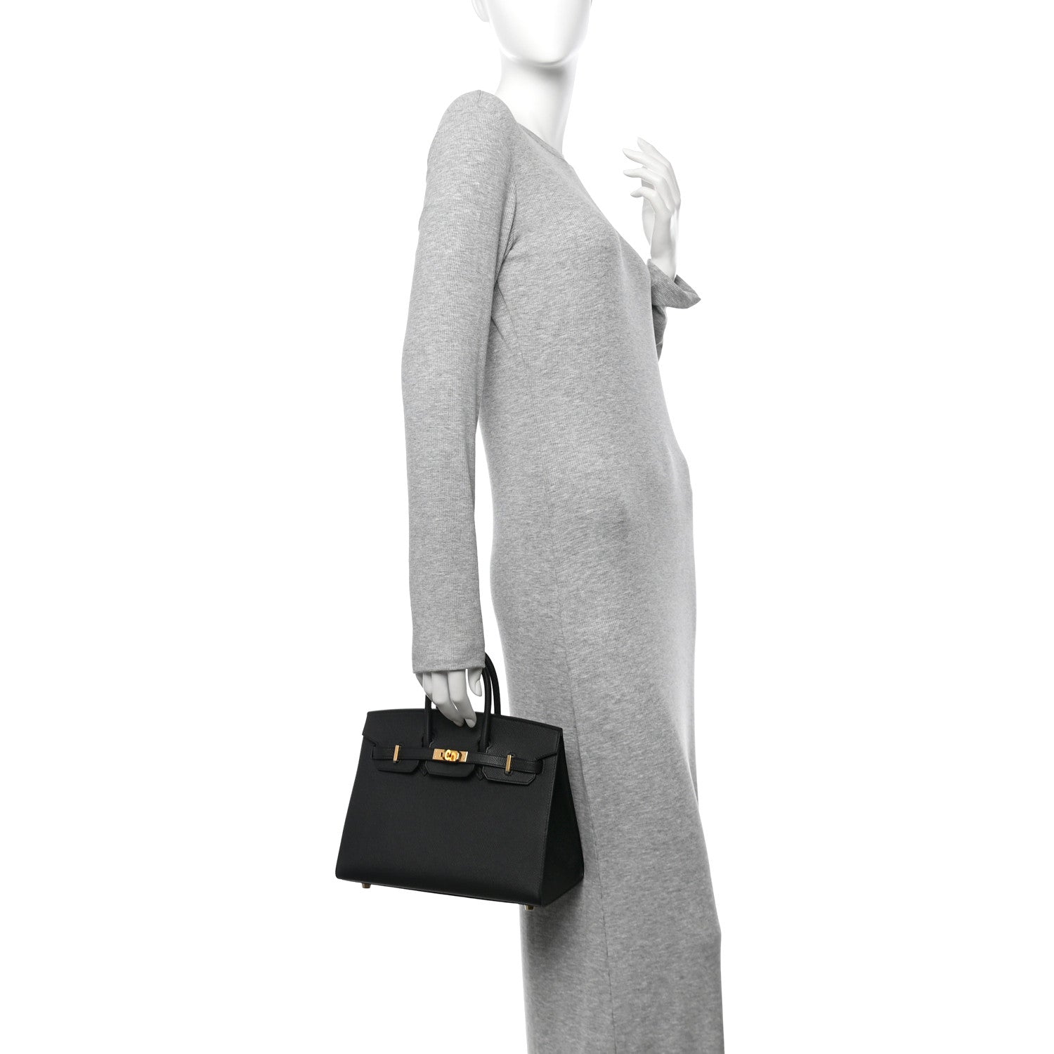 Hermes Epsom Birkin Sellier 25 Black 2 of 11