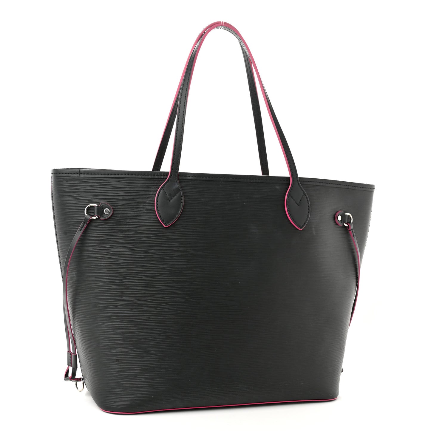 Epi Neverfull MM Black Hot Pink