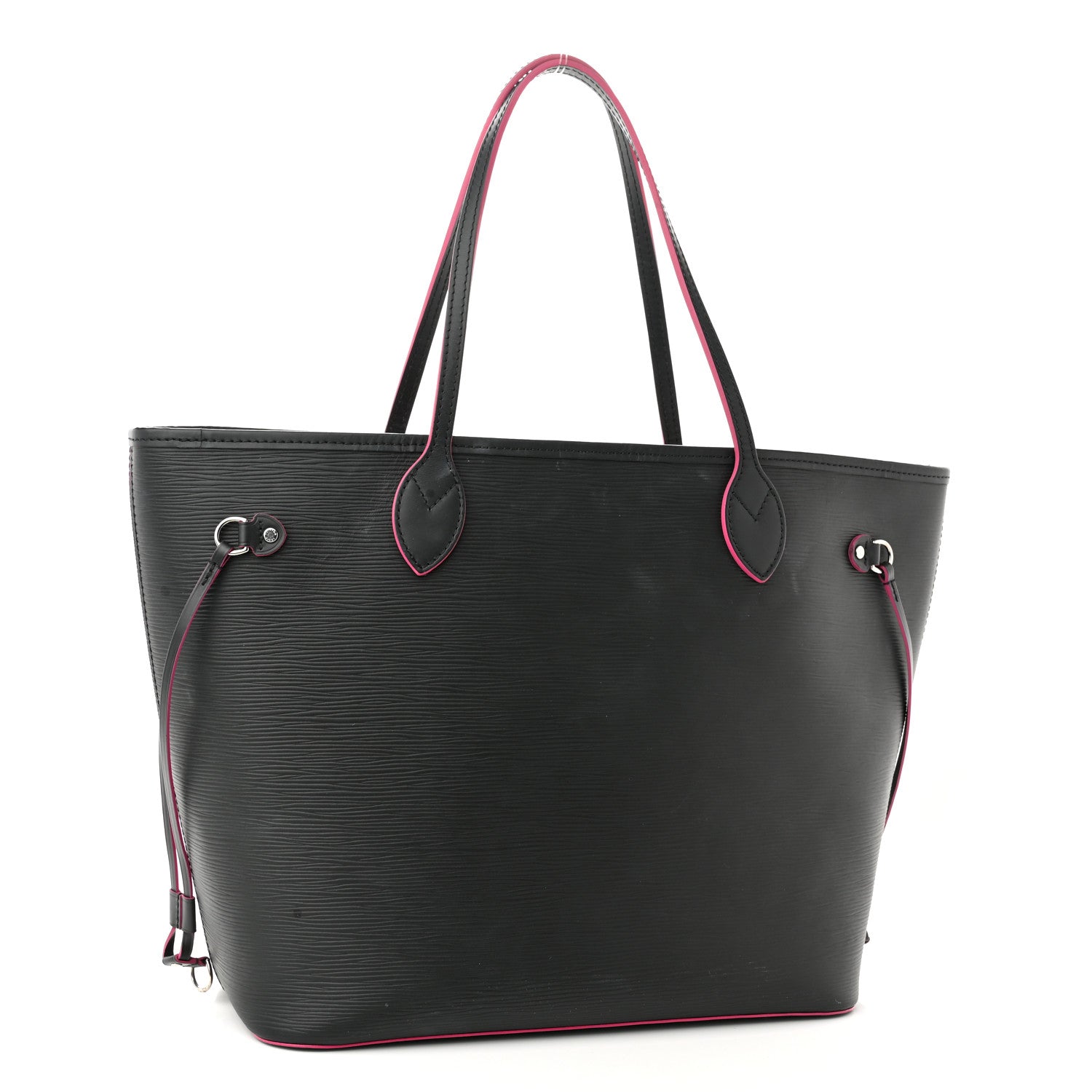 Louis Vuitton Epi Neverfull MM Black Hot Pink 4 of 12
