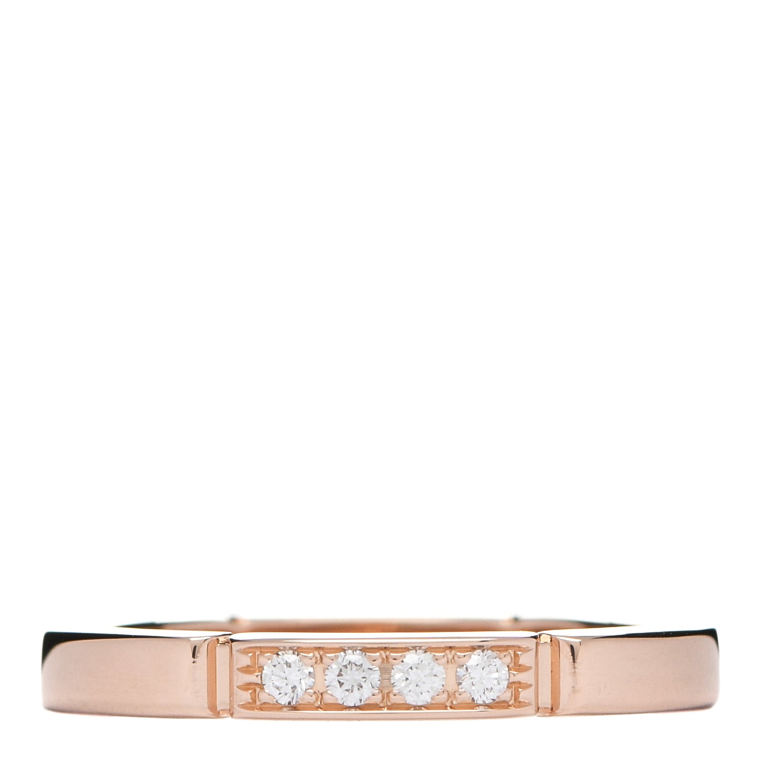Cartier 18K Pink Gold Diamond Maillon Panthere Wedding Band Ring 49 4.75 1 of 6