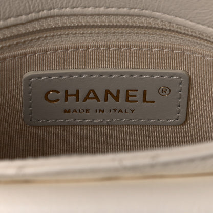 Chanel Calfskin Quilted Small Messenger Flap White 6 of 10