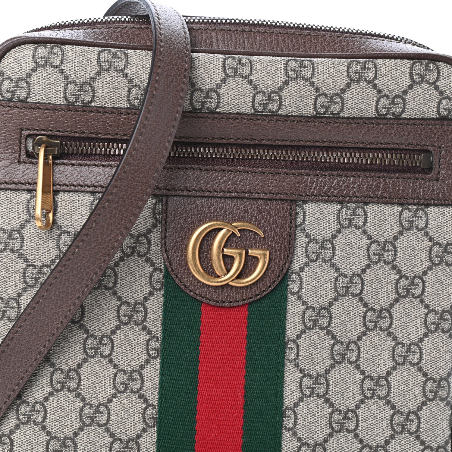Gucci GG Supreme Monogram Web Small Ophidia Messenger Bag Brown 8 of 9