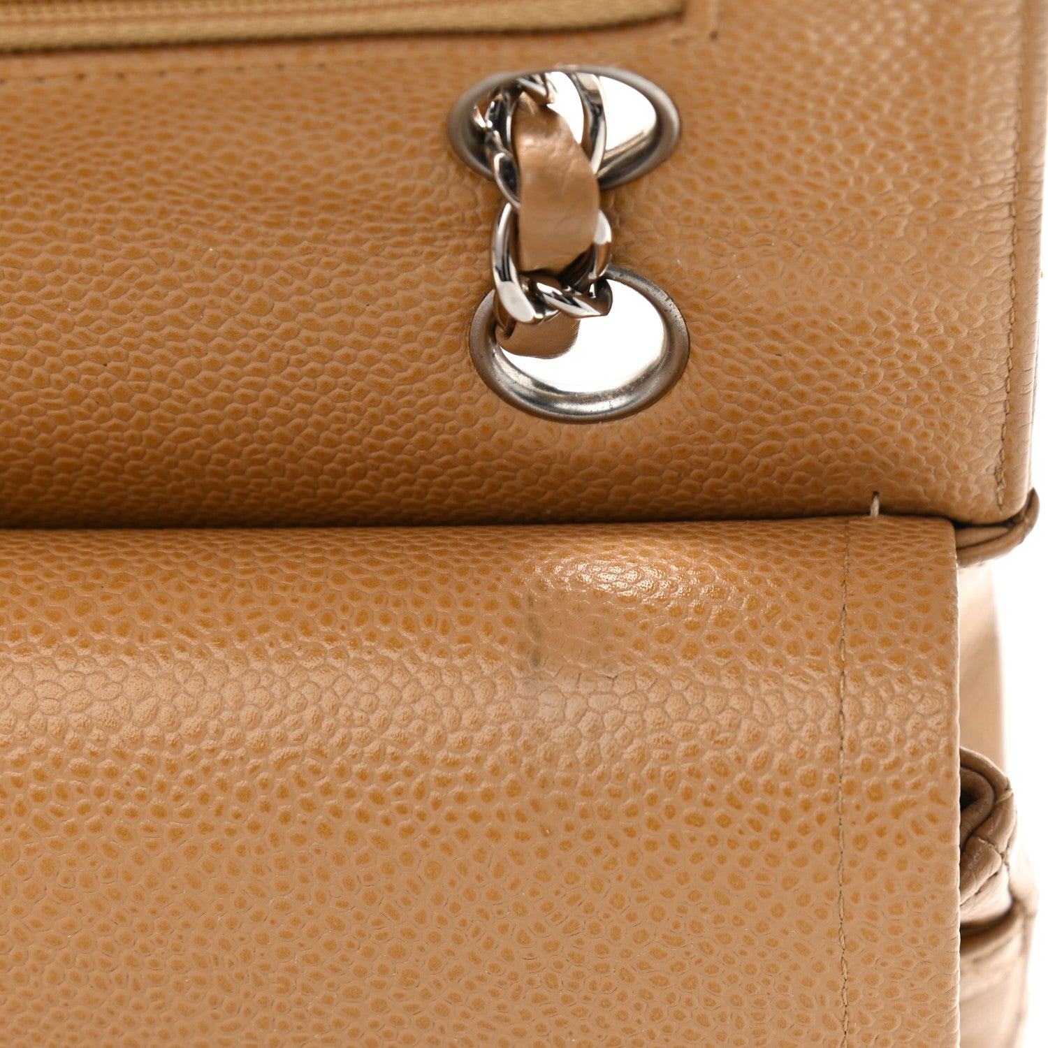 Chanel Caviar Quilted Medium Double Flap Beige 12 of 17