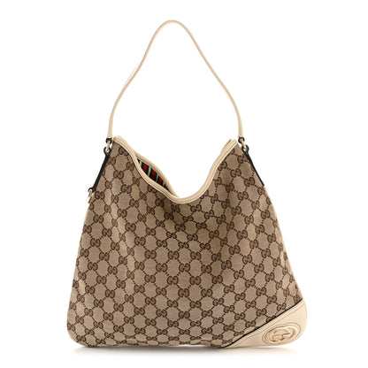Gucci Monogram Medium New Britt Hobo Off White Off White 1 of 14