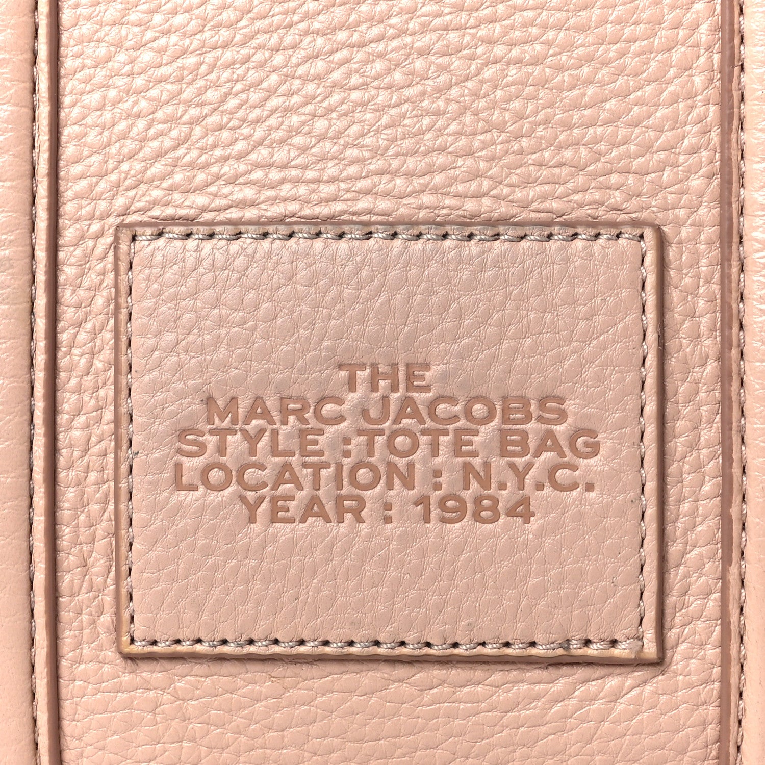 Marc Jacobs Grained Calfskin Small The Tote Bag Rose Dust 9 of 12