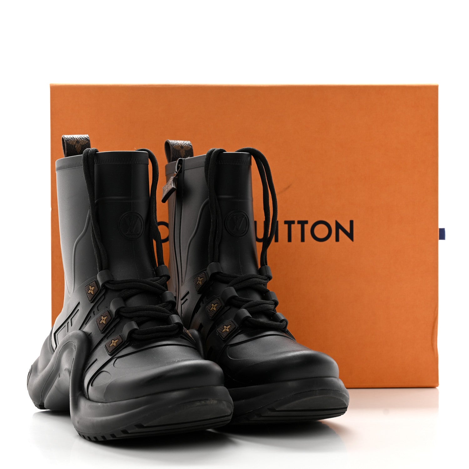 Louis Vuitton Mat Rubber Monogram LV Archlight Sneaker Boots 37 Black 19 of 19