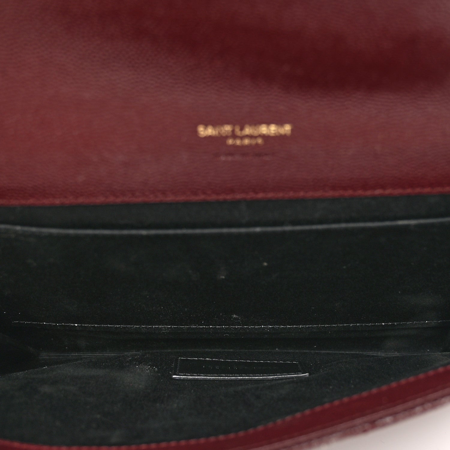 Saint Laurent Grain De Poudre Matelasse Chevron Monogram Envelope Clutch Palissandre 5 of 8